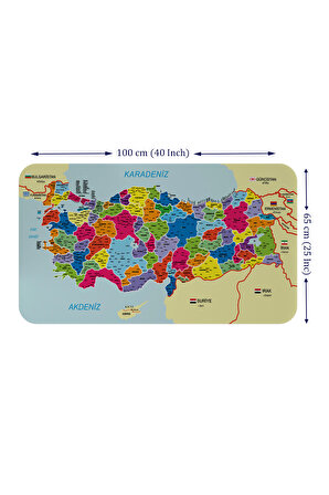 LilaFil Eğitici Ve Öğretici Dünya ve Türkiye Haritası Çocuk Odası Duvar Sticker 3882