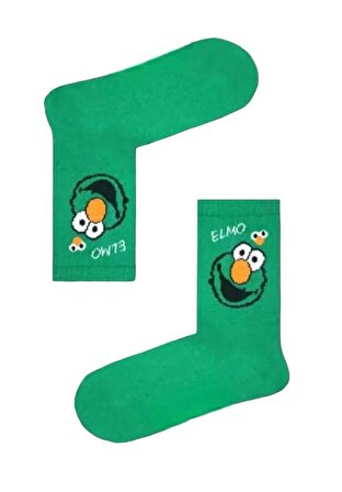 LittleHappiness70 Unisex Yetişkin Elmo Kolej Çorap