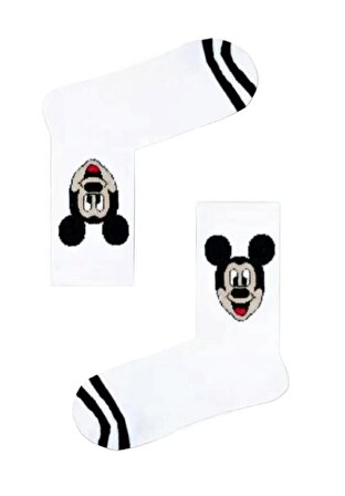 LittleHappiness70 Unisex Yetişkin Mickey Mouse Kolej Çorap