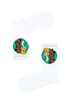 LittleHappiness70 Unisex Yetişkin Scooby Doo - Shaggy Kolej Çorap