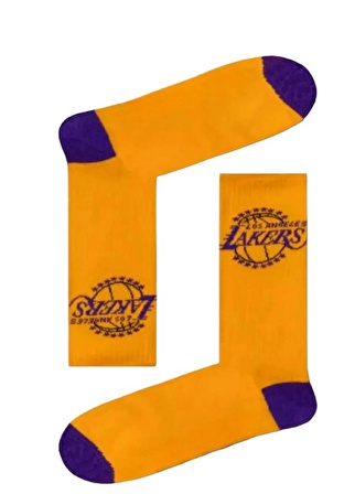 LittleHappiness70 Unisex Yetişkin Lakers Kolej Çorap