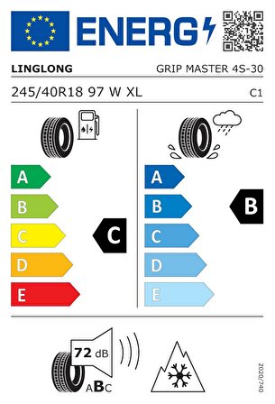 Linglong 245/40 R18 97W XL Grip Master 4S Oto 4 Mevsim Lastiği 2023