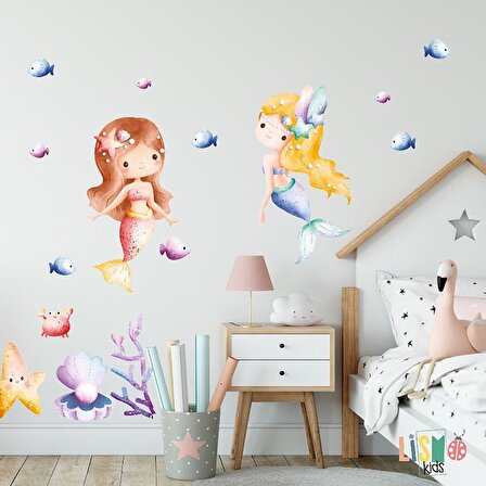 Deniz Kızları Çocuk Odası Duvar Sticker