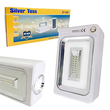 SİLVER TOSS GÜNEŞ ENERJİ SOLAR AYDINLATMA SETİ 1W+46LED USBLİ 3 LAMBALI ST-1901