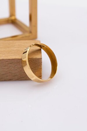 22 Ayar Altın 5MM Düz Kesim Nişan Yüzüğü, Alyans, Evlilik Yüzüğü