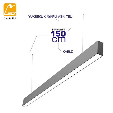 Lambaled Lineer SLIM Led Sarkıt 40cm 10W 6500K Beyaz Işık