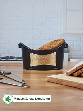 Metal Kulplu Kayık Ekmeklik, Gondol Ekmeklik, Ekmek Sepeti, Sunumluk (Bread Plakalı) LN1205