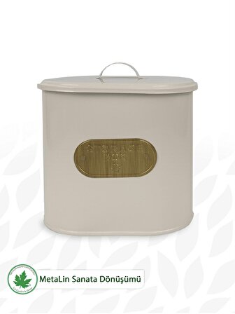 Metal Kapaklı Baton Çok Amaçlı Mutfak ve Banyo Organizeri Saklama Kabı (Storage Box Plakalı) LN1274