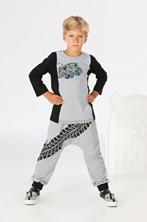 Monster Car Pantolon+T-shirt Erkek Çocuk Takım