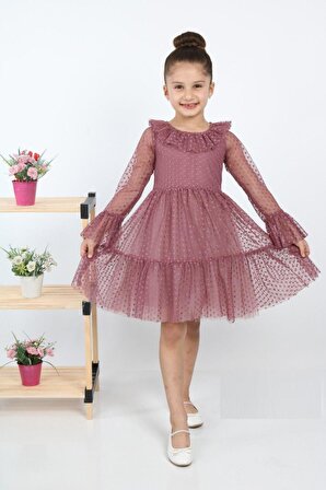 LupiaKids Shine Bordo Kız Çocuk Elbise LP-23SUM-002