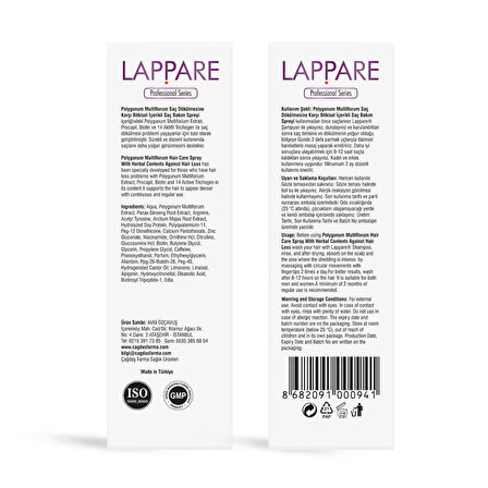 Lappare Saç Spreyi | Polygonum Multiflorum Bitkisel Saç Bakım Spreyi 60ml.