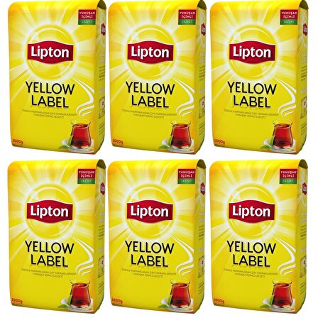 Lipton Yellow Label Organik Dökme Siyah Çay 6x1000 gr 
