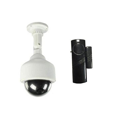 Hırsız Alarm Seti : Lorex Siyah Pencere Alarmı ve MOBESE Görünümlü Caydırıcı Kamera