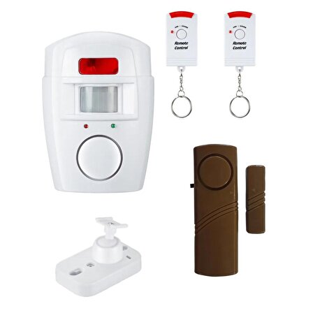 LOREX LR-NG300 PIR Ev Alarmı ve LR-4444K Kahverengi Kapı ve Pencere Alarmı ile Güvende Olun LR-NG300-4444K
