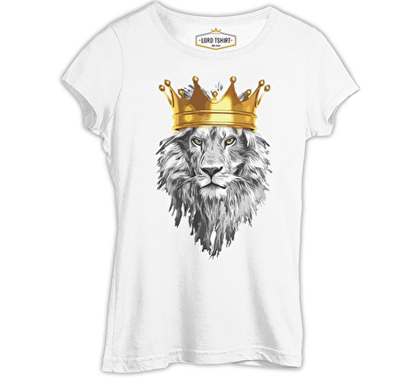 Aslan - The King Beyaz Bayan Tshirt