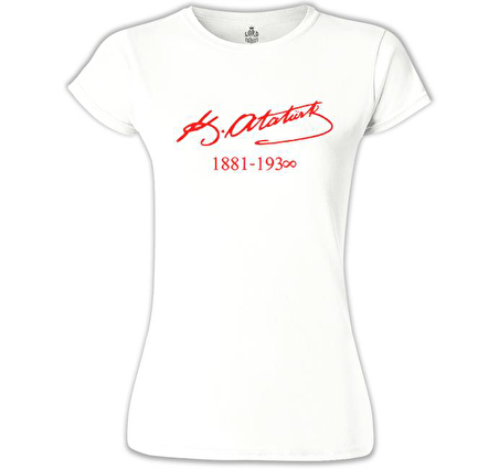 Atatürk - Sonsuz Beyaz Bayan Tshirt