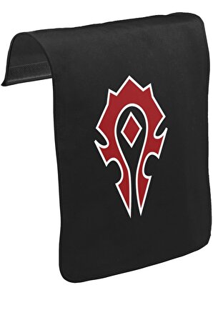 World Warcraft - Logo Unisex Siyah Tak-Çıkar Postacı Çanta Kapağı CK-267