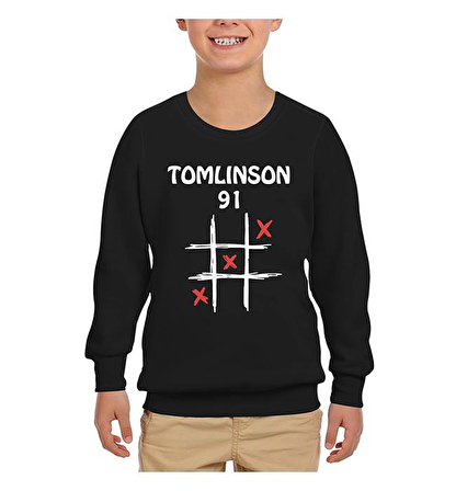 Louis Tomlinson - 91 Siyah Çocuk Sweatshirt