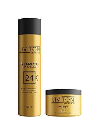 Şampuan ve Maske 24k Gold Serisi Saç Bakım Seti