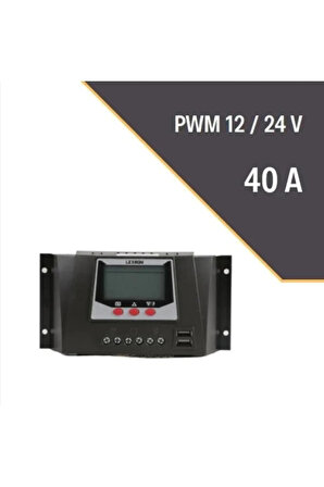 Lexron 40 Amper 12/24v Pwm Solar Şarj Kontrol Cihazı Regülatörü PWM_40A