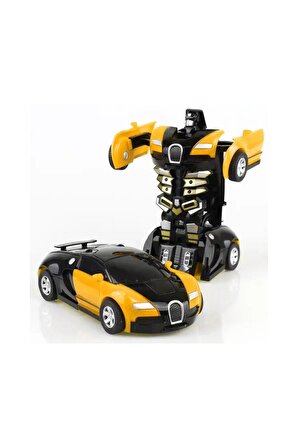 Transformers Oyuncak Araba Bumblebee Robota Dönüşebilen Sarı