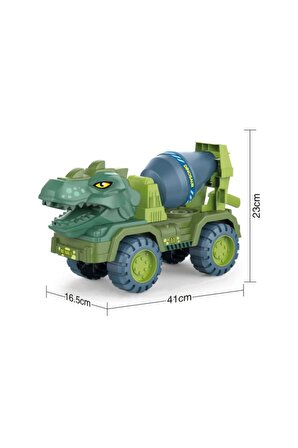 Trexdino Dinozorlu İnşaat Beton Mikser Arabası Oyuncak