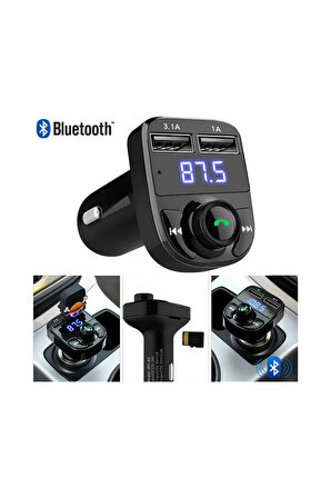 Bluetooth Araç Kiti FM Verici Çakmaklık USB Flash Disk Müzik ve Handsfree