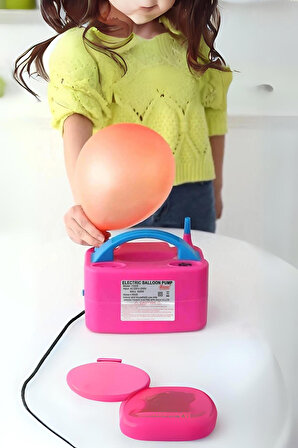 Tüm Balonlara Uyumlu  Elektrikli Balon Pompası Balon Şişirme Makinası Çift Ağız
