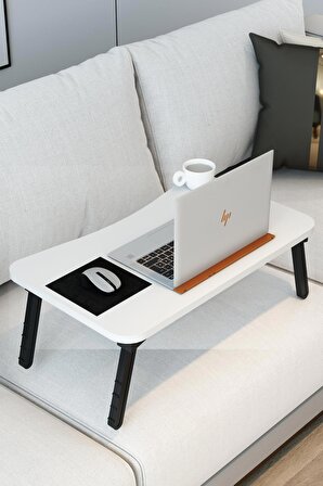 Katlanabilir Laptop Masası Laptop Sehpası Mause Padli Bardaklıklı