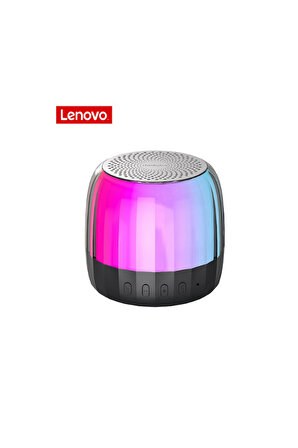 Lenovo K3 Plus Bluetooth Hoparlör RGB Renkli Işıklı Taşınabilir Kablosuz Hoparlör BT 5.2 Yüksek Kaliteli Stereo