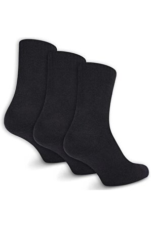 Lonca Tekstil 3'lü Kadın Thermal Havlu Çorap Siyah Renk Lonca Kadın Thermal Çorap