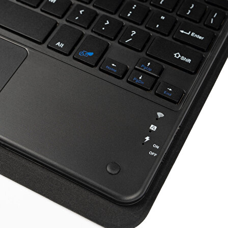 Samsung Galaxy Tab A 8.0 (2019) Zore Border Keyboard Bluetooh Bağlantılı Standlı Klavyeli Tablet Kılıfı