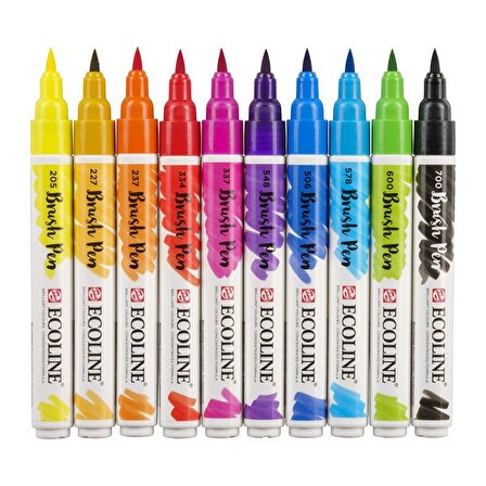 Talens Ecoline Brush Pen 10lu Canlı Renkler
