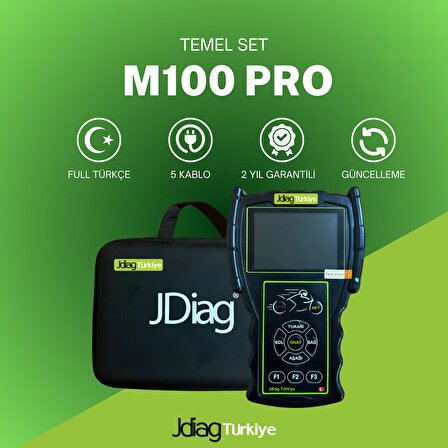 JDiag M100 Pro Motosiklet Arıza Tespit Cihazı Temel Set 5 Kablo