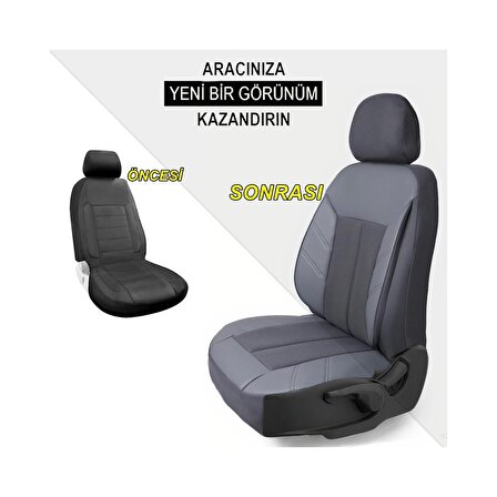 Toyota Corolla Deri Detaylı Özel Tasarım Oto Koltuk Kılıfı Seti MEVO G  