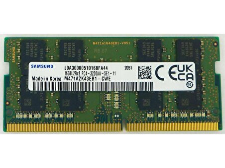SAMSUNG 16 GB DDR4 3200 MHz CL22 NOTEBOOK RAM M471A2K43EB1-CWE