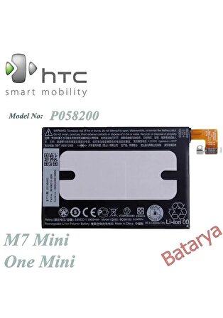 HTC M7 Mini Batarya HTC ONE M7 Mini P058200 Uyumlu Batarya