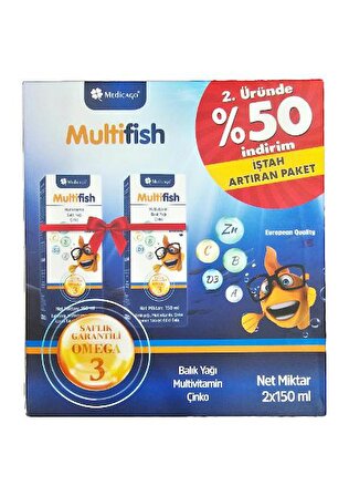 Medicago Multifish Şurup 150 ml 2'li Avantaj Paket
