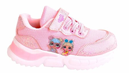 Kız Çocuk Hafif Taban Pembe&Lila Spor Ayakkabı Sneakers