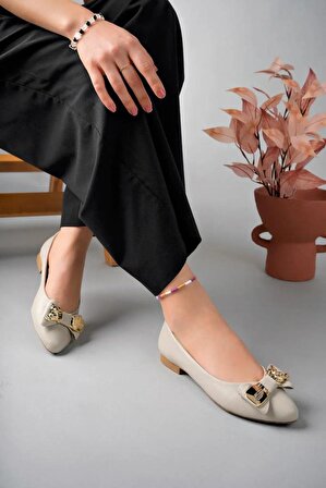 Kadın Babet Tokalı Hafif Rahat Taban Şık Günlük Ayakkabı