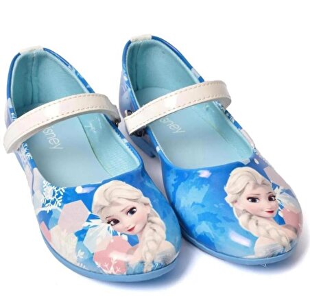 Elsa Anna Kız Çocuk Pembe / Mavi Babet Ayakkabı 