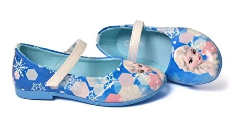 Elsa Anna Kız Çocuk Pembe / Mavi Babet Ayakkabı 