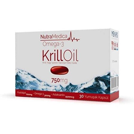 Nutramedica Omega 3 Krill Oil 750 mg 30 Kapsül