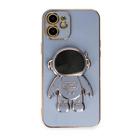 Apple iPhone 11 Uyumlu Astronot Standlı Kamera Lens Korumalı Telefon Kılıfı