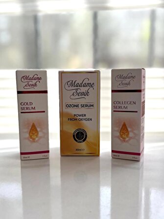 Madame Sevik Serum Seti Gold + Collagen + Ozon 3'lü Serum