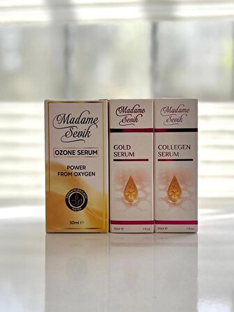Madame Sevik Serum Seti Gold + Collagen + Ozon 3'lü Serum