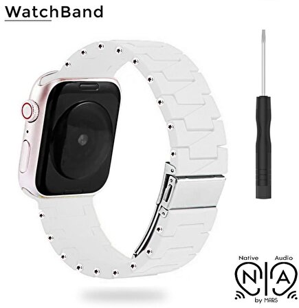 WatchBand 42/44/45/49 mm Akıllı Saatlere Uygun Kırmızı Silikon Ayarlanabilir Kordon (Paslanmaz Çelik Tokalı) Kayışı