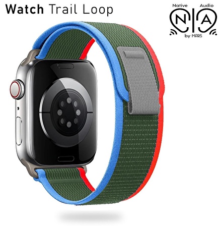 WatchTrail 42/44/45/49 mm Akıllı Saatlere Uygun Loop Örgü İşlemeli Renkli Kordon