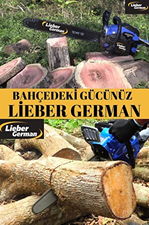 Lieber German Alman Gth5900 Tam Profesyonel 11 Hp 62 Cc Benzinli Odun Ağaç Kesim Bıçkı Motoru