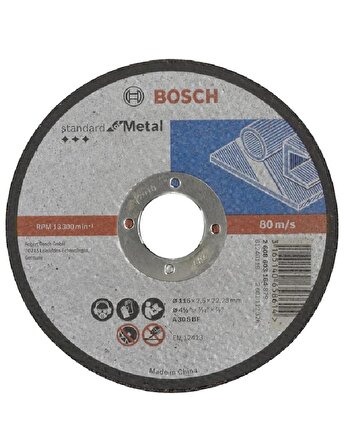 Bosch Avuç Taşlama Makinesi Gws 750 115mm Spiral + 2 Adet 115mm X 2.5mm Düz Metal Kesme Diski